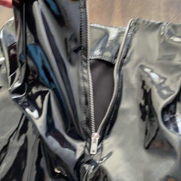 Fashion Nova Black Patent Leather Mini Skirt - Picture 5 of 11